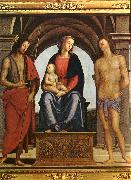 The Madonna between St. John the Baptist and St. Sebastian PERUGINO, Pietro
